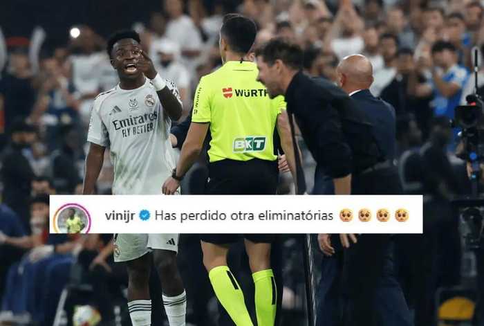 维尼修斯与西蒙尼冲突升级，赛后社交媒体再交锋